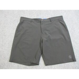 Scales Shorts Mens 38 Gray Chino Flat Front Stretch 9 Inseam Casual Summer